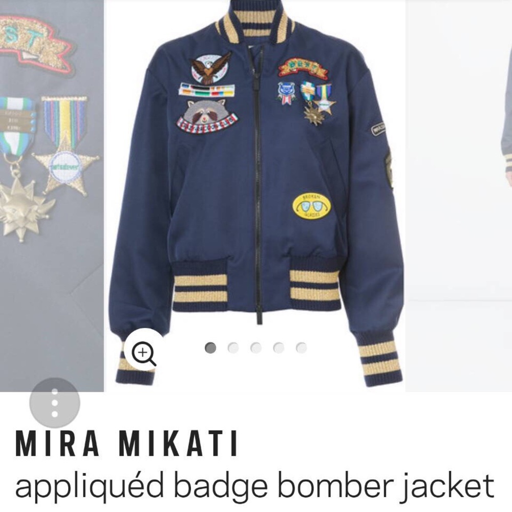 Mira Mikati appliqué bomber jacket